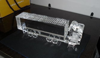 供应水晶玻璃集装箱卡车汽车模型工艺品
