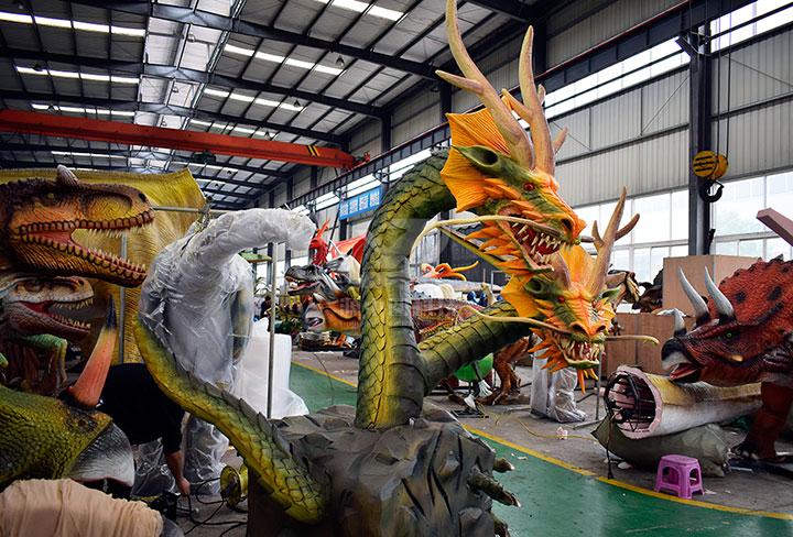 双头龙机模道具制作_恐龙工厂_自贡大型仿真动物恐龙模型制作厂家机模